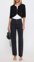 French Riviera Textured Crop Cardigan