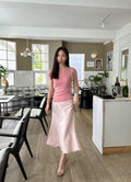 Luxe Satin Midi Skirt