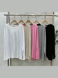 Oversized Boatneck Long Sleeved T-shirt *5 Colors