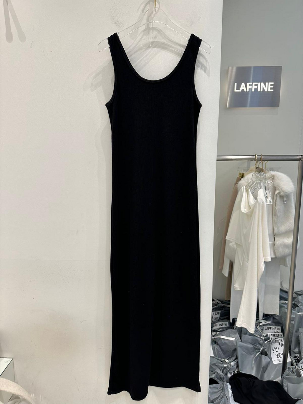 Sleeveless Ribbed-Knit Long Dress *2 Colors