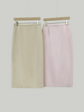 High-waist Slit Midi Skirt *2 Colors