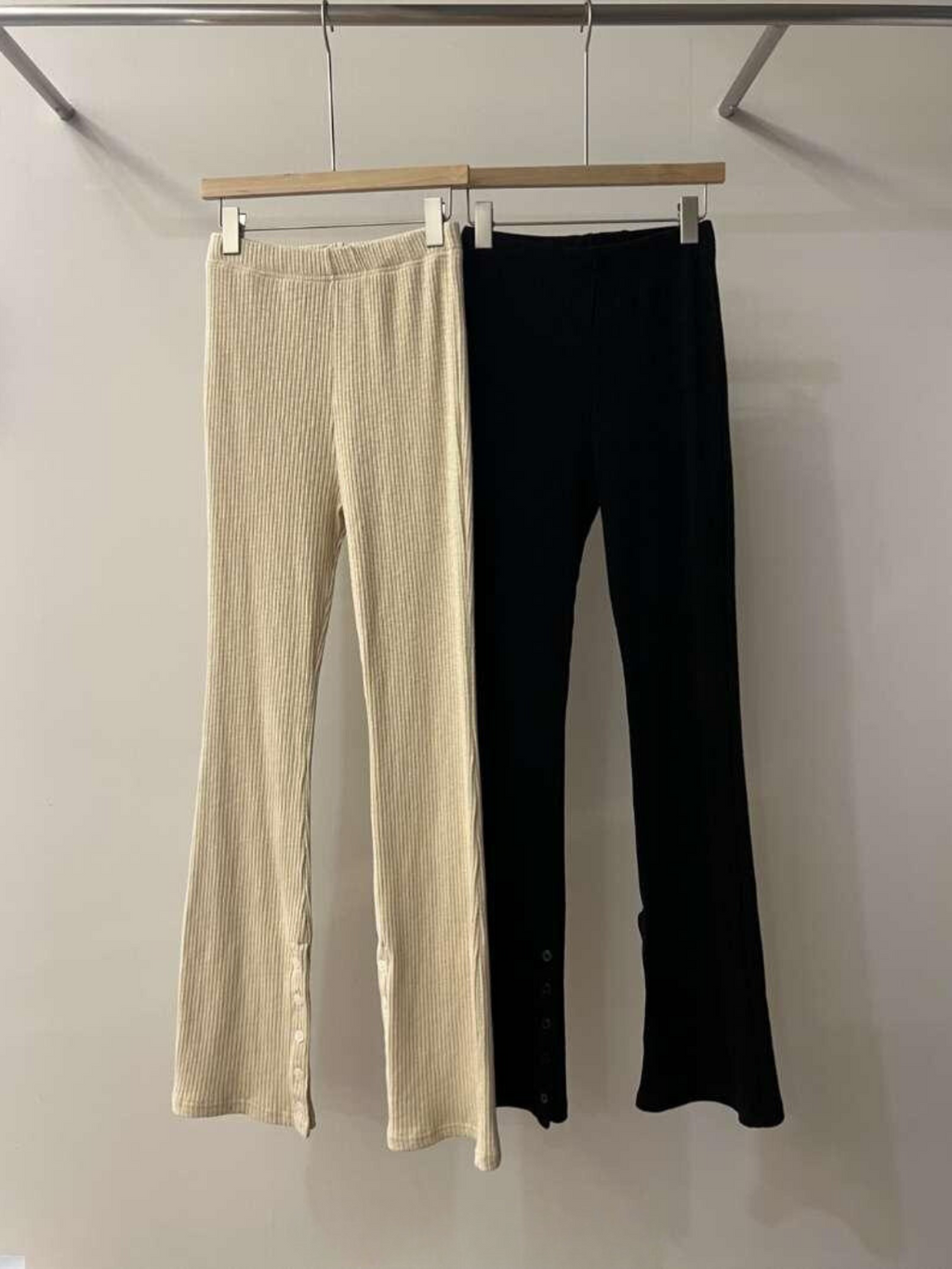 Corduroy Wide-leg Side Button Pants *2 Colors