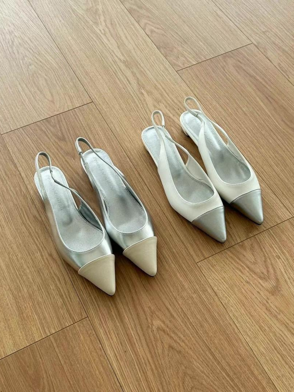 Pointed-toe Slingback Sandals *2 Colors
