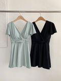 V-neck One Piece Swim Dress *2 Colors