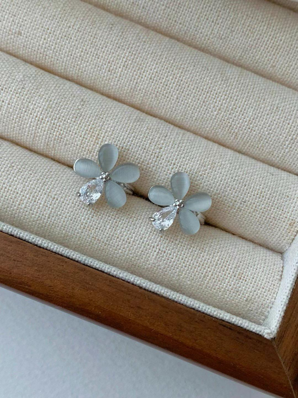 Flower Hoop Earrings