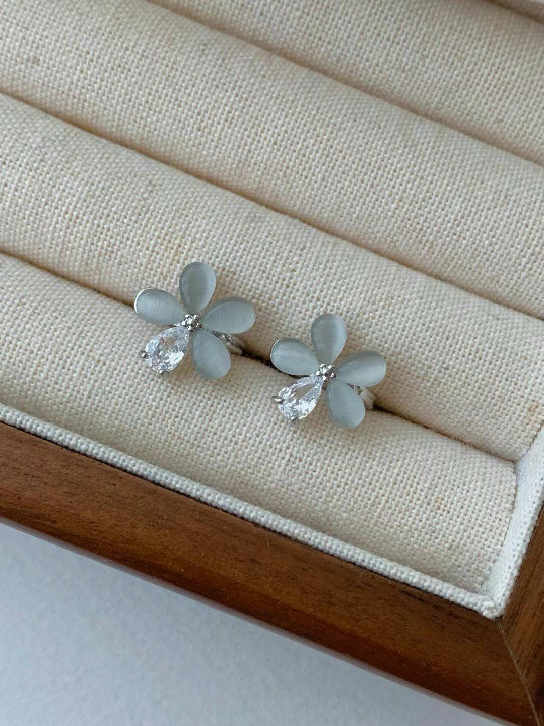Flower Hoop Earrings
