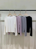 Boat Neck Long Sleeved T-shirt *4 Colors