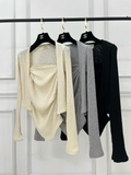 Ribbed Knit Cardigan & Camisole Set *3 Colors