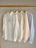 Long Sleeved Collared Shirt *4 Colors