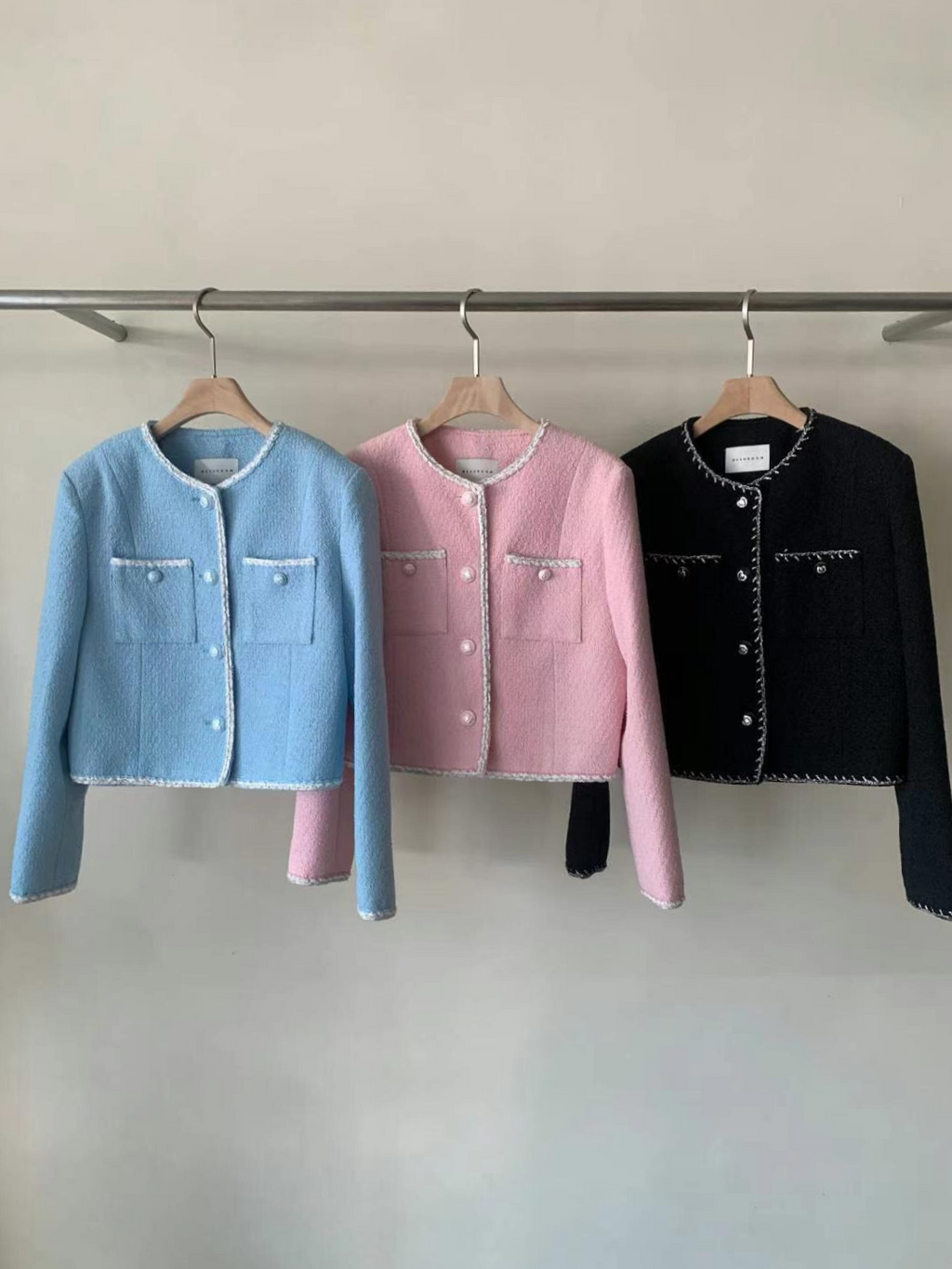 Button-down Tweed Jacket *3 Colors