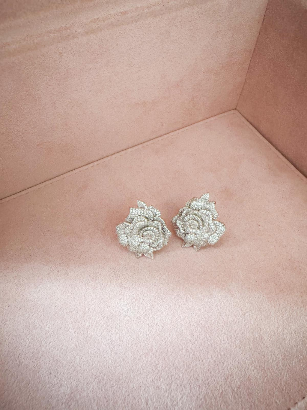 Mrs Ho Joaillerie Pave Diamond Silver Earrings
