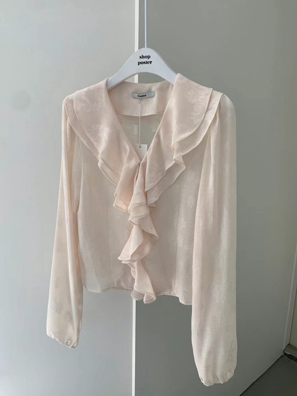 V-neck Ruffled Floral Blouse