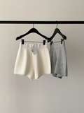 High-waist Relaxed Knitted Shorts *2 Colors