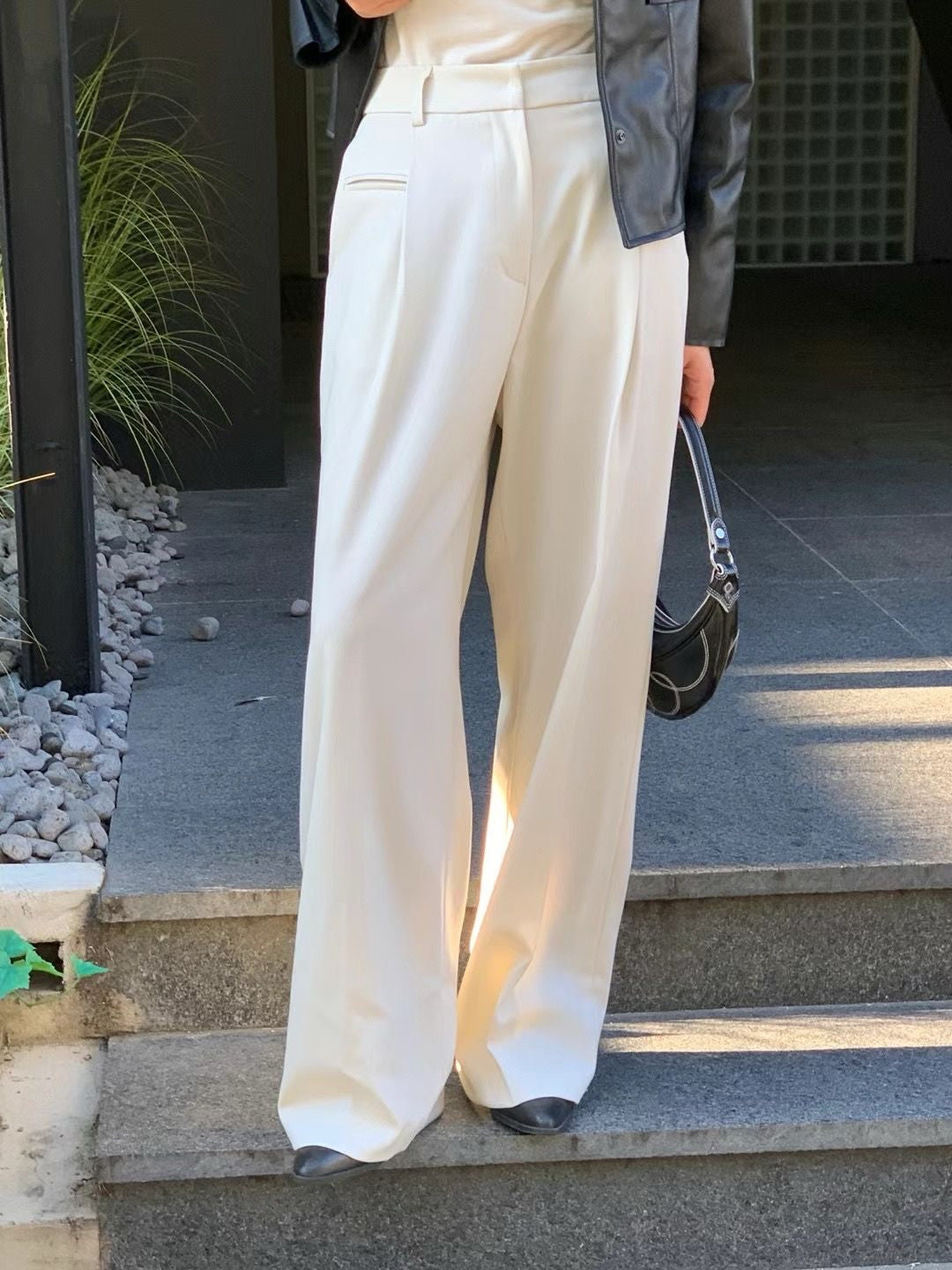 Straight Leg Wide Leg Trouser *3 Colors