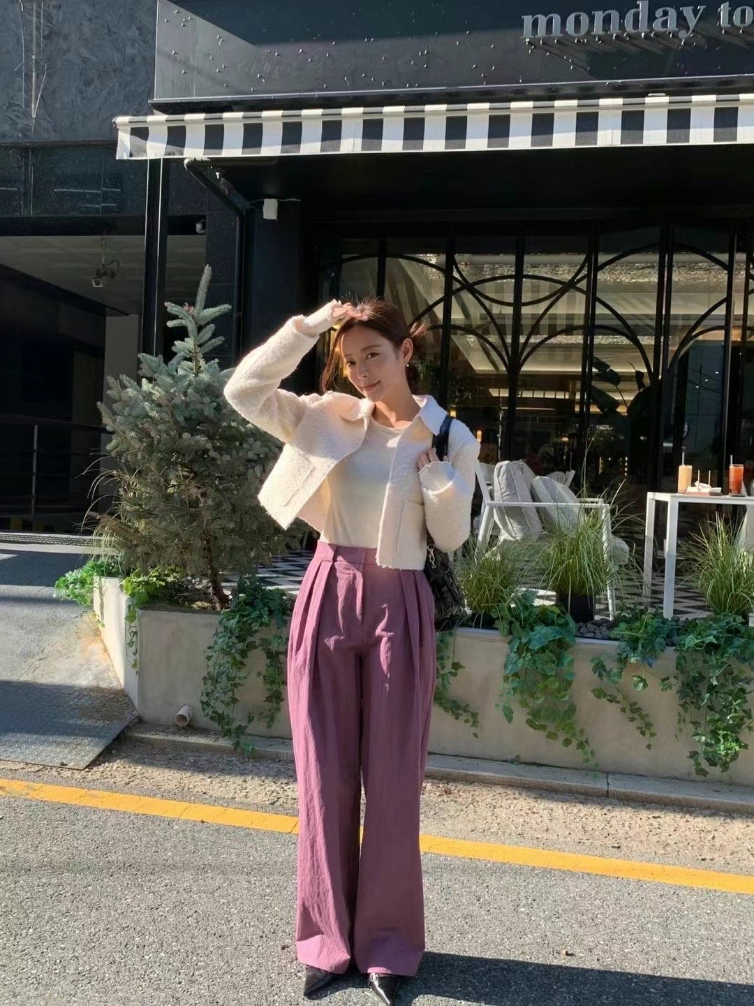 Pleated Wide-Leg Trouser *2 Colors
