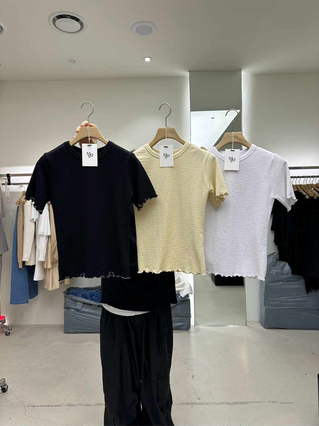 Short Sleeved Textured T-shirt Set *3 Colors