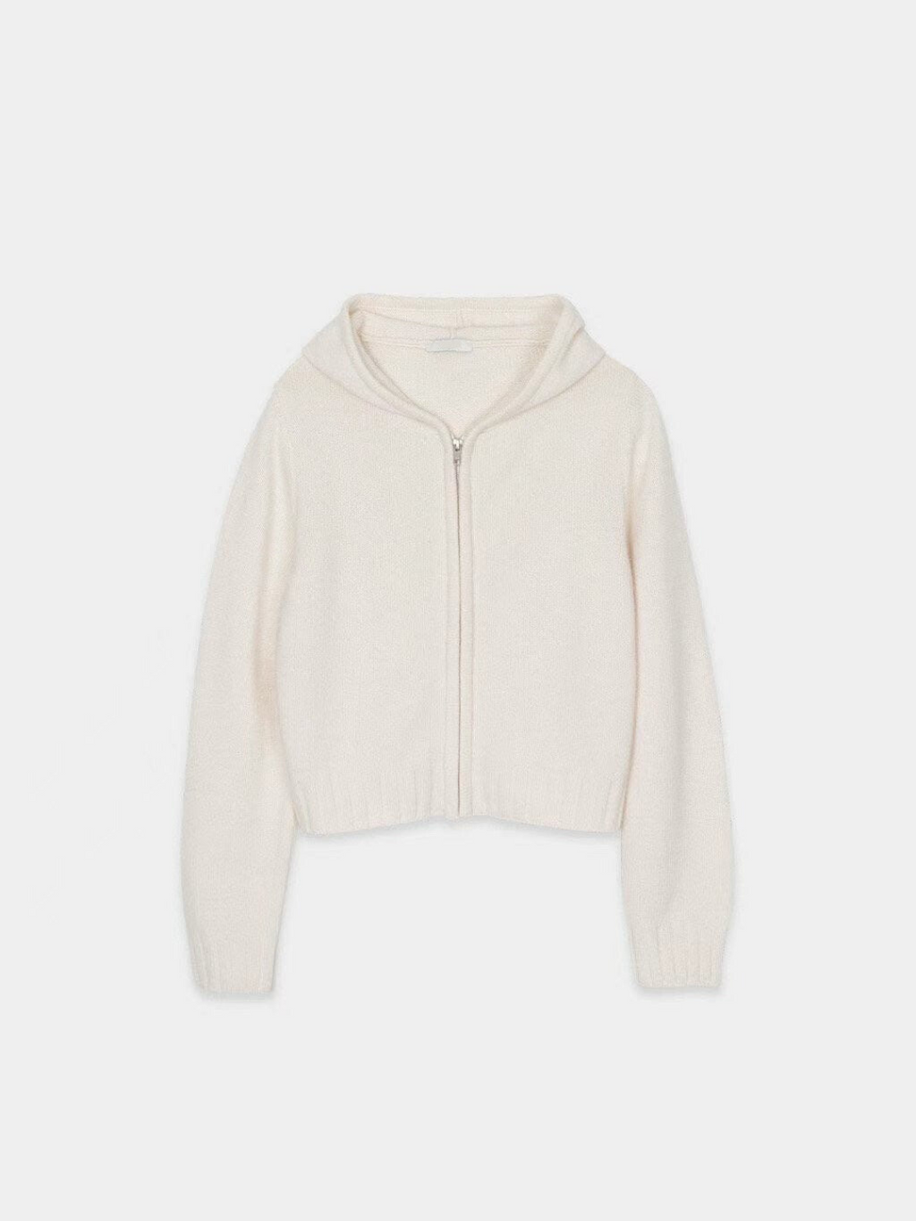 Zip-up Hooded Knit Cardigan *4 Colors