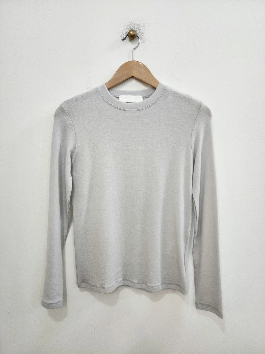 Crewneck Long Sleeved Stretch Fit Top