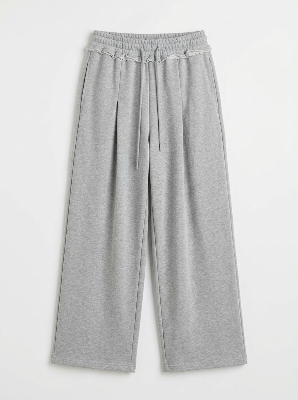 Ruffle-Trim Pleated Sweatpants