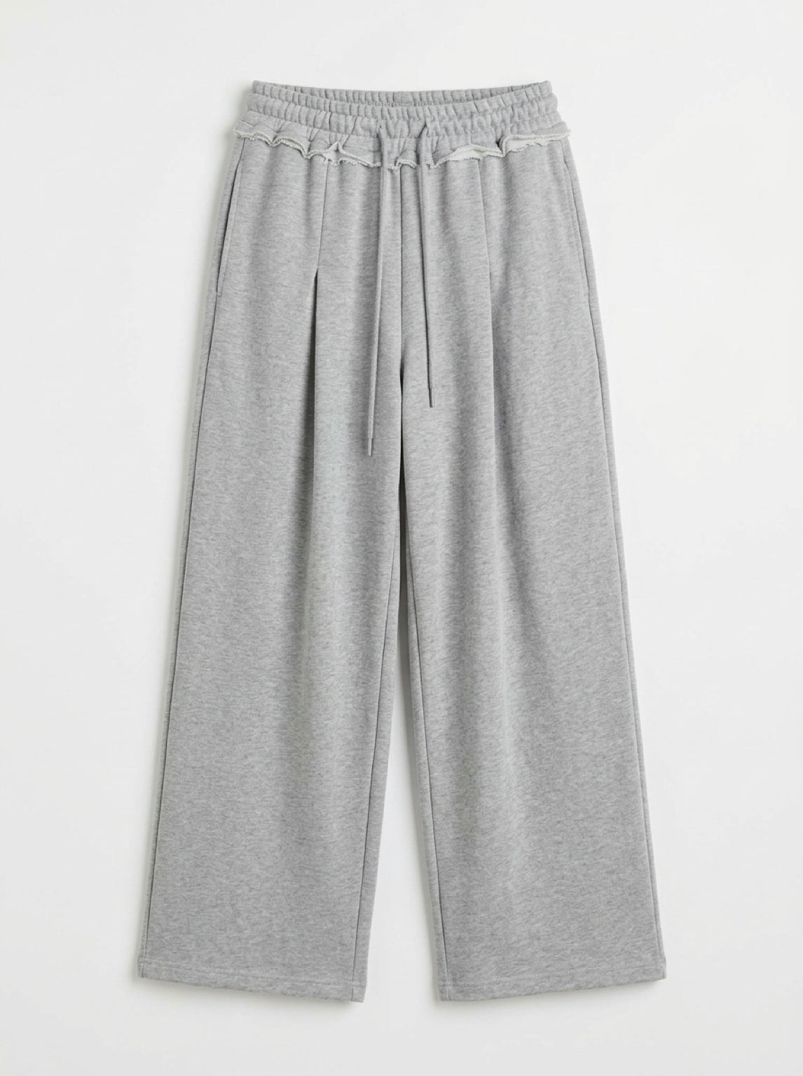 Ruffle-Trim Pleated Sweatpants