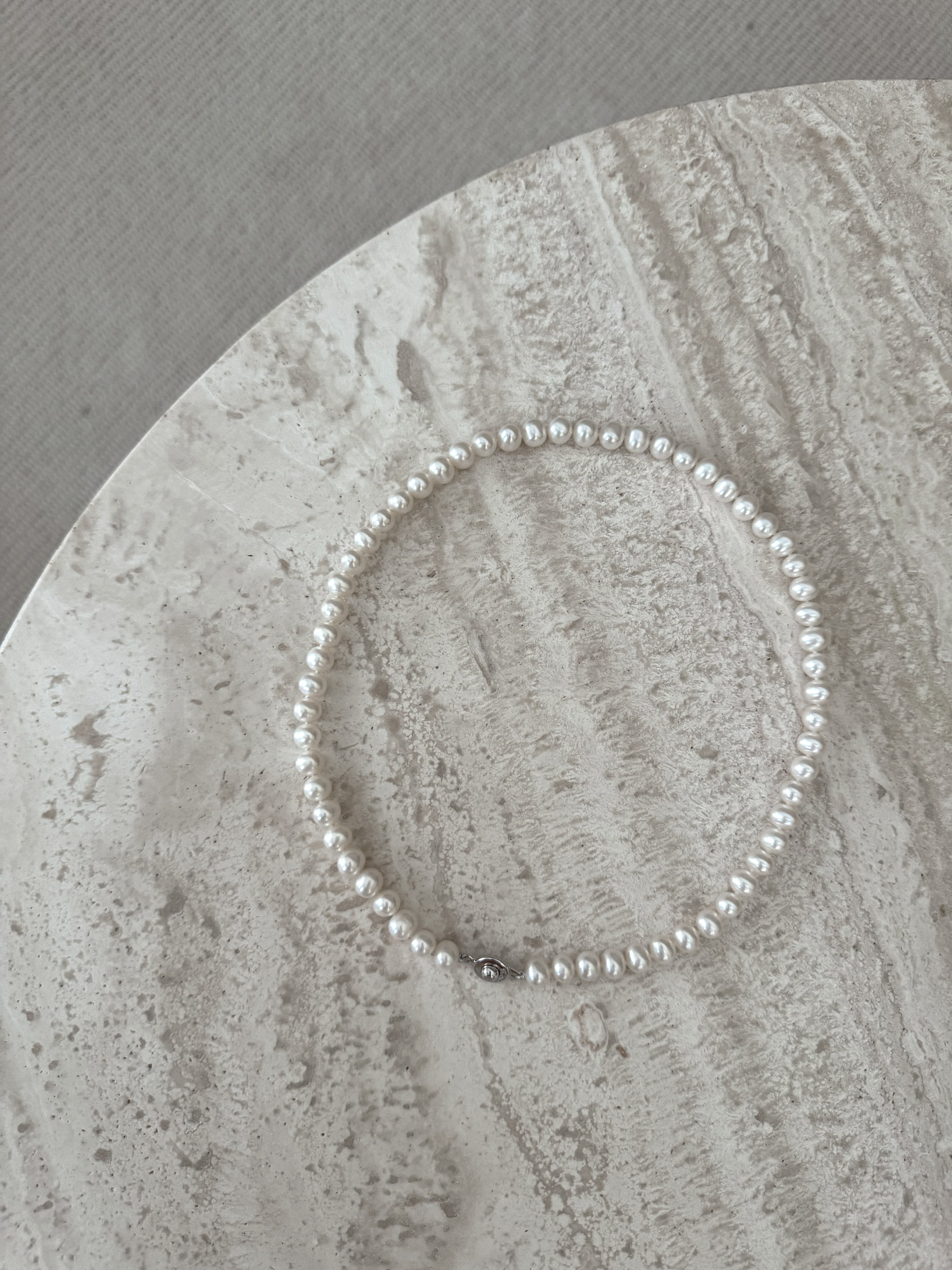 Handmade Freshwater Pearl Necklace Bracelet Earrings Set