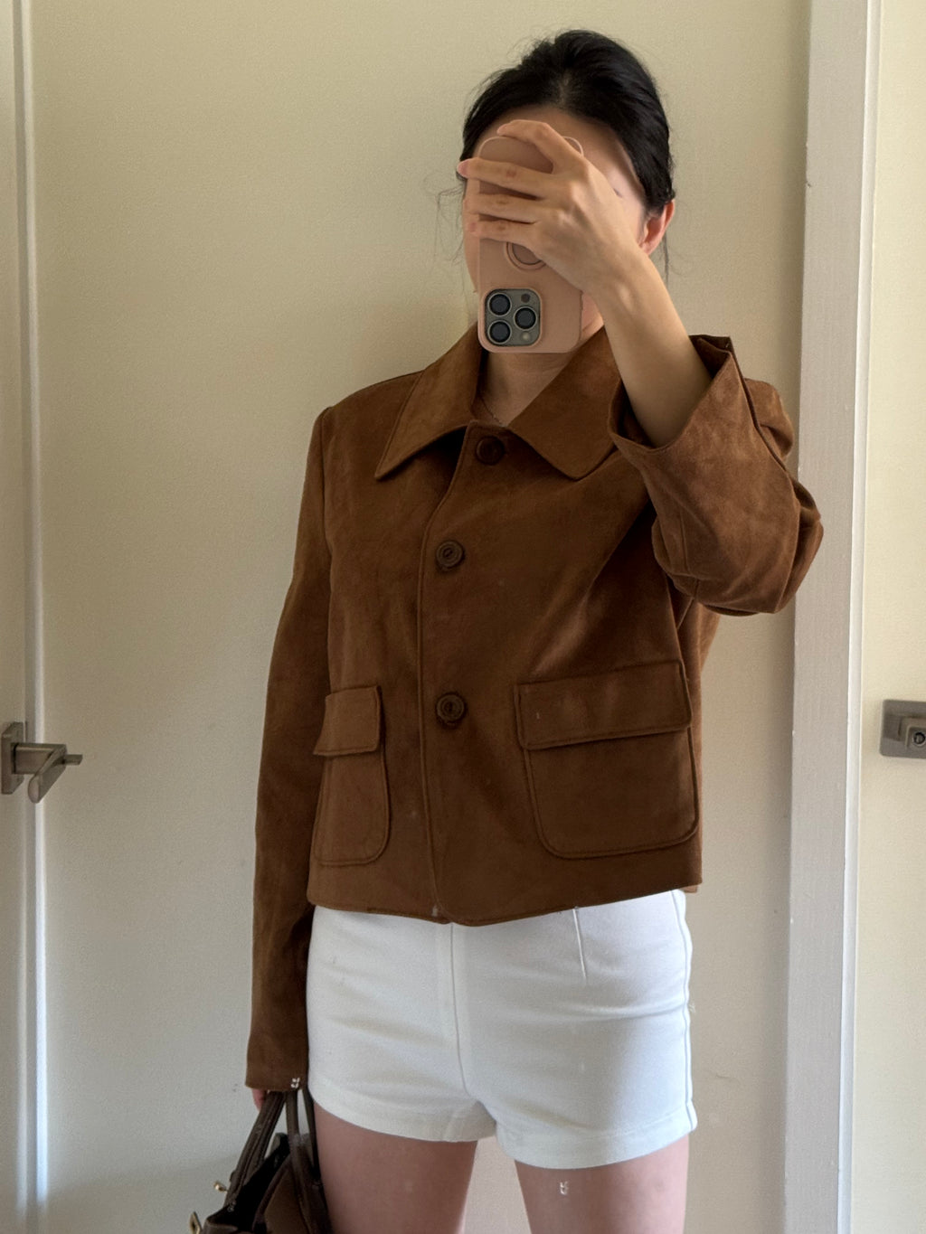 Cognac Suede Jacket 琥珀棕絨面外套