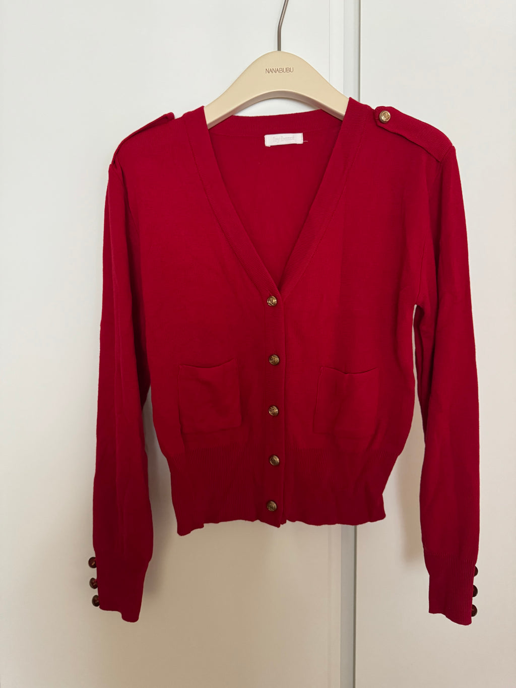 V-neck Knitted Long Sleeved Cardigan *2 Colors