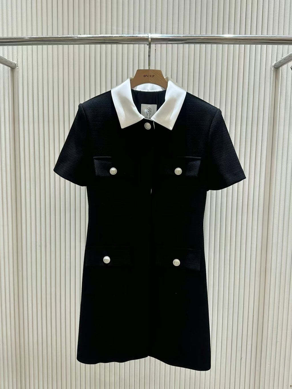 Collar Structure Short Sleeve Dress