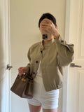Khaki Bomber Trench Coat 卡其短款風衣外套