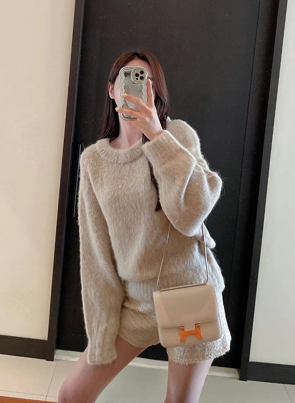 On Up Off Shoulder Mohair Sweater