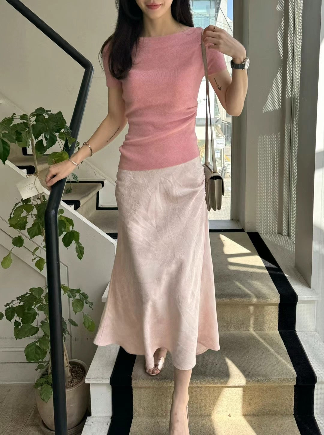 Luxe Satin Midi Skirt