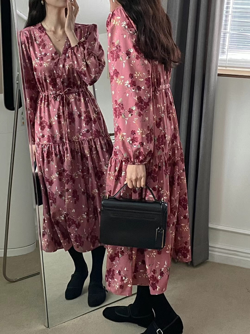 Floral Printed Midi Dress