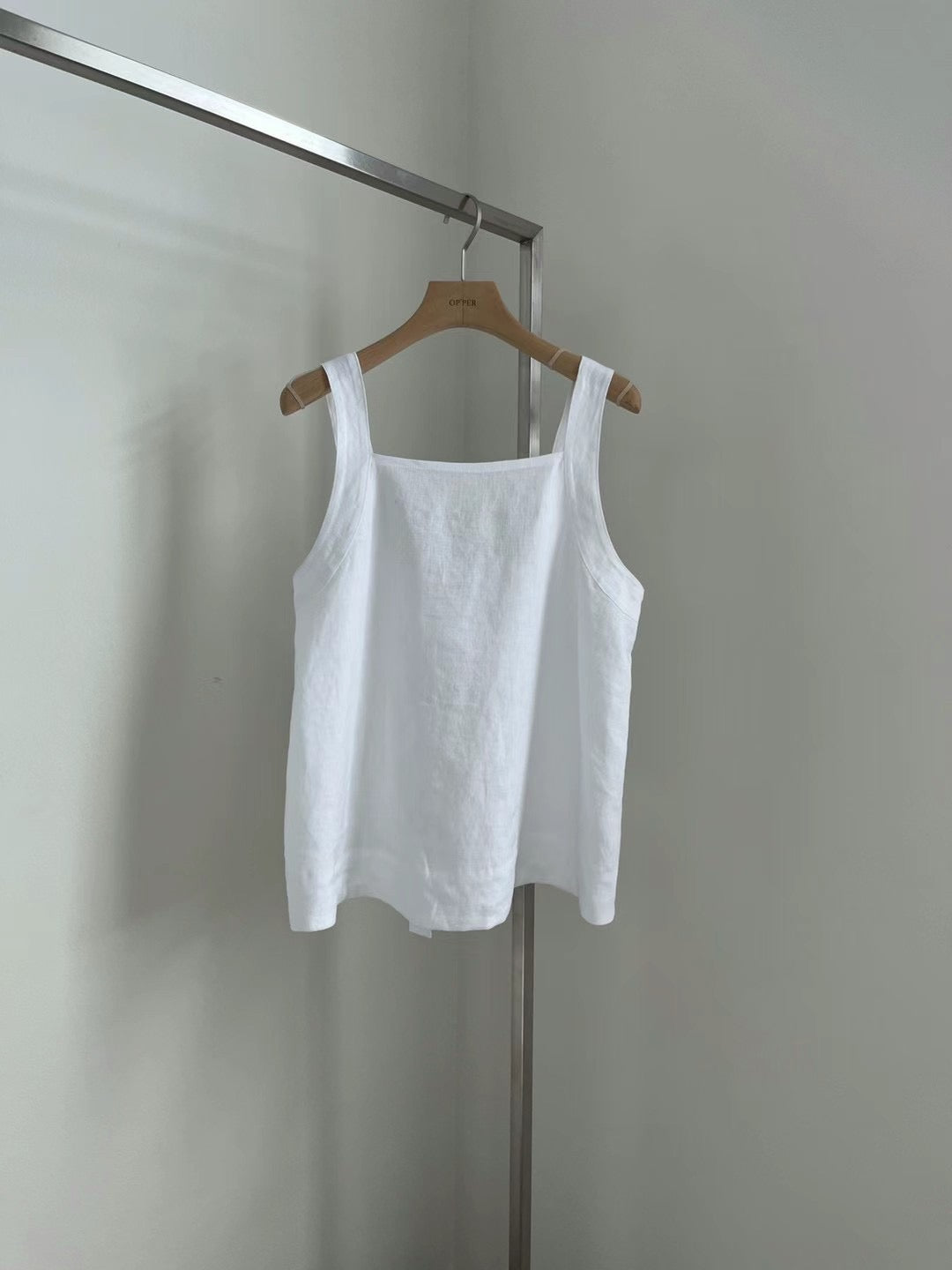Adjustable Back Tie Linen Top