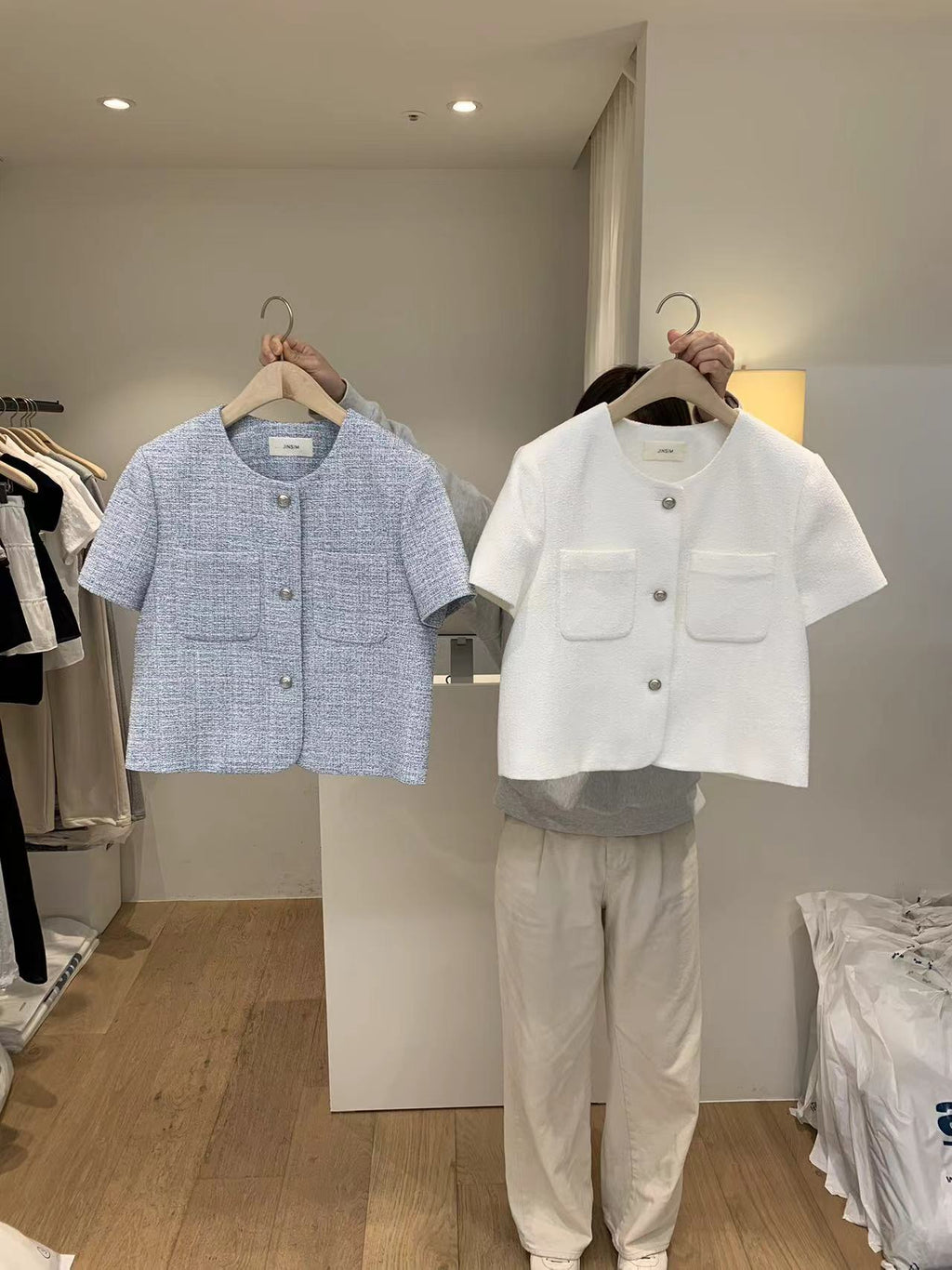 Short Sleeved tweed Summer Blazer
