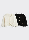French Riviera Textured Crop Cardigan
