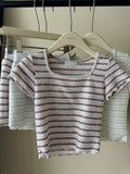 Striped Tee Shorts Set