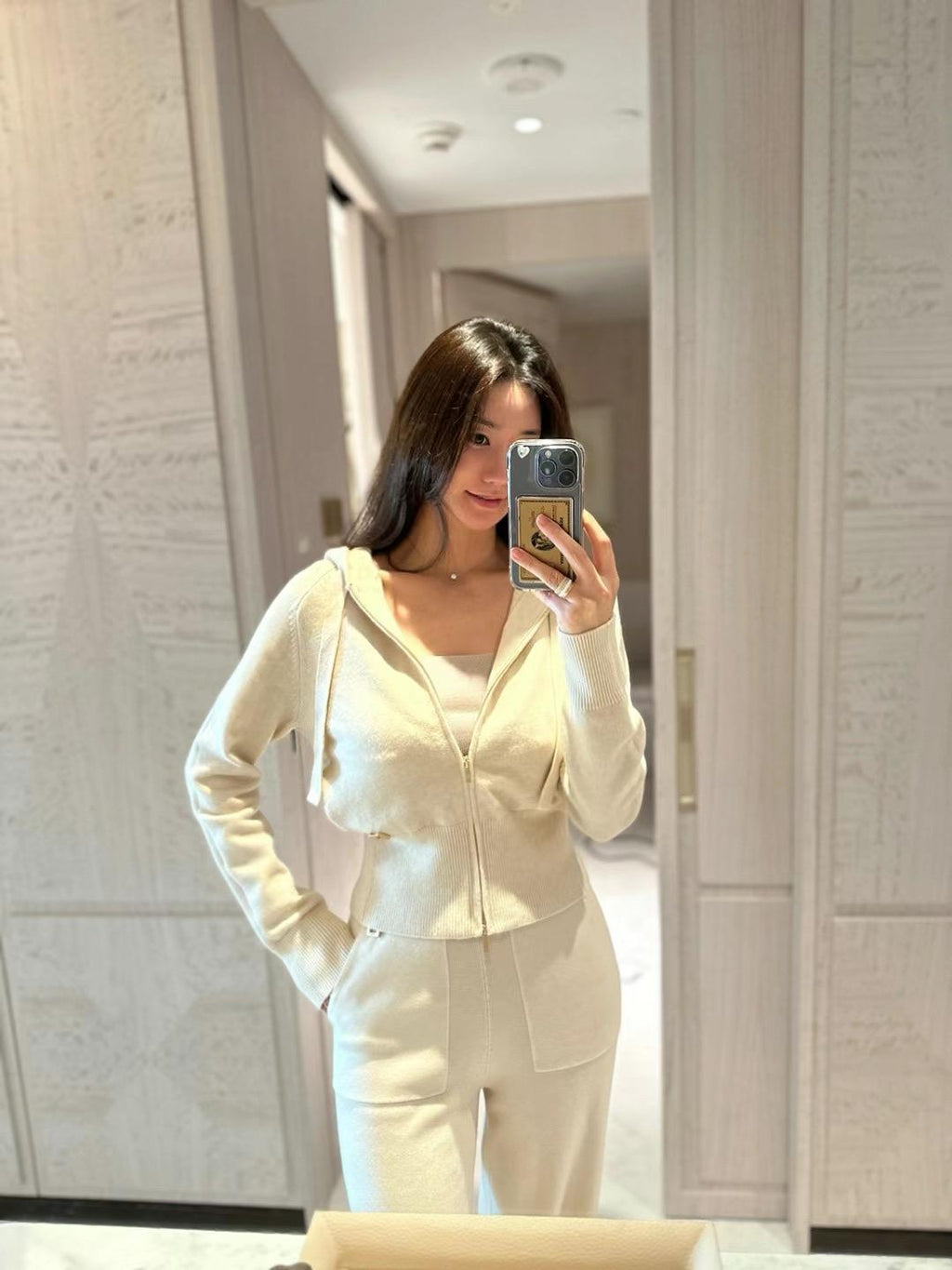 Laffine Knitted Zip-Up Cardigan & Pants  (Sold Separately) *3 Colors