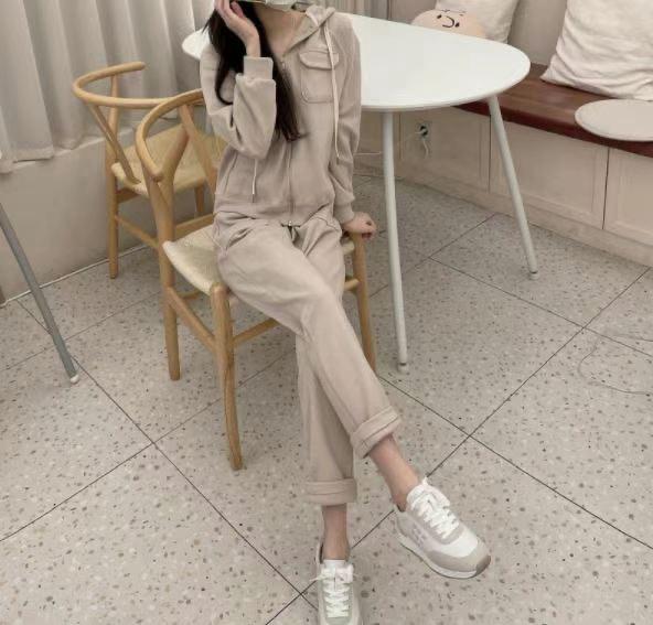 Merry J Full-Zip Hooded Sweater & Pants Set *2 Colors