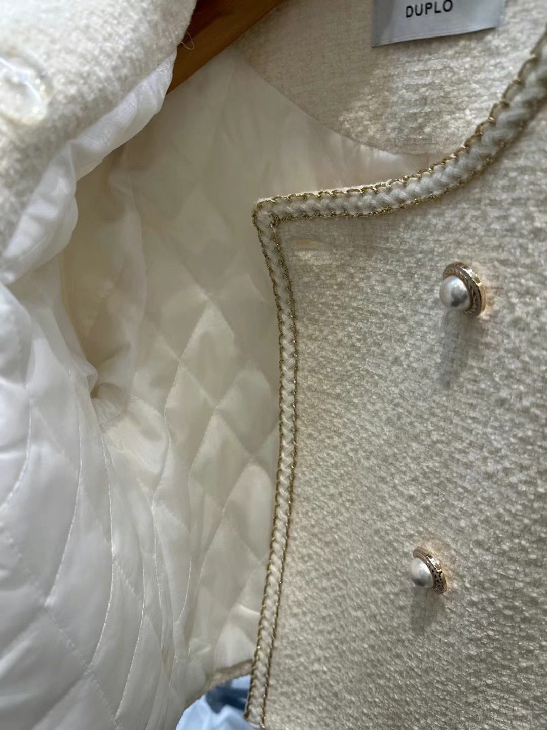 Double-Breasted Tweed Cropped Jacket *2 Colors