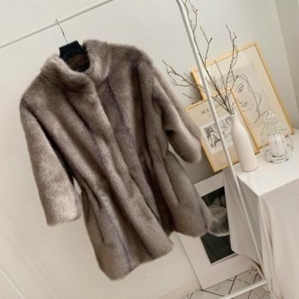 Slim Waist Oversized Fur Coat *4 Colors