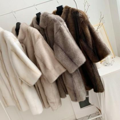Slim Waist Oversized Fur Coat *4 Colors