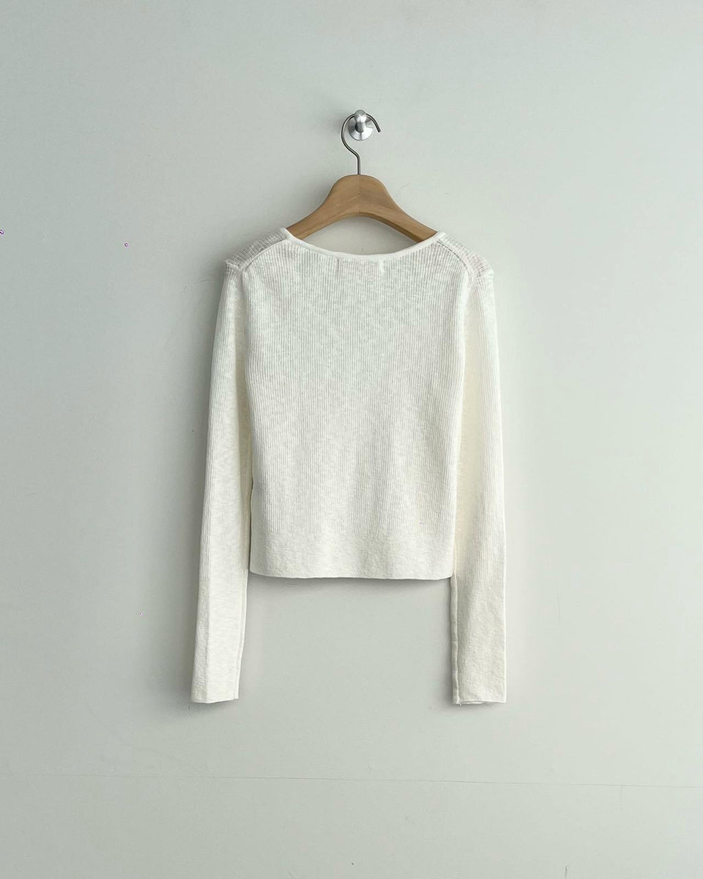 Long Sleeved Scoopneck Knit Cardigan *3 Colors