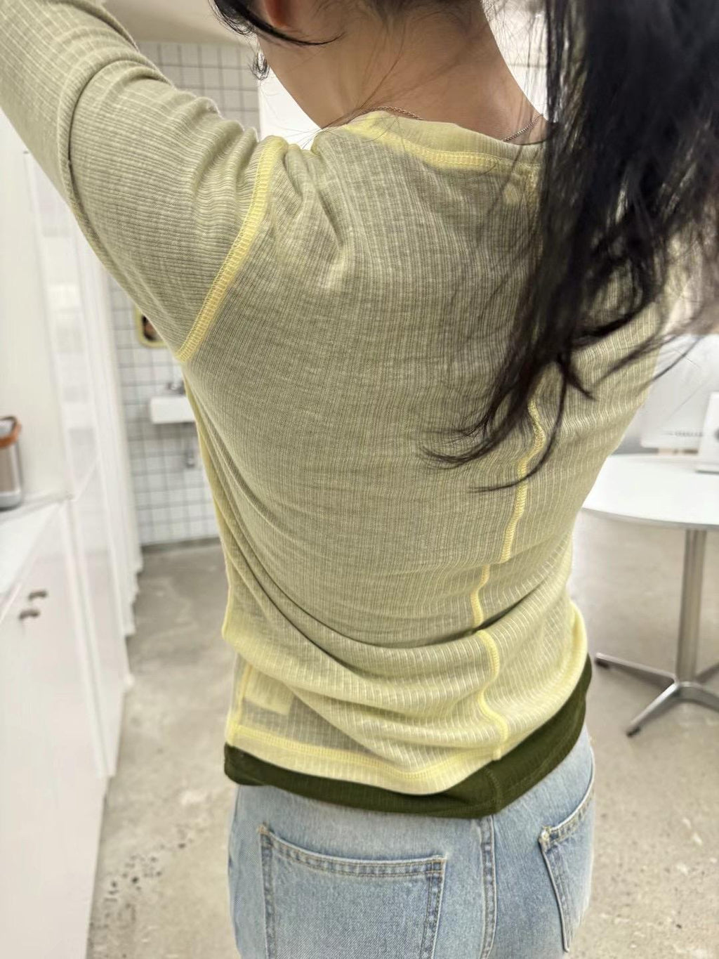 Sheer Long-sleeved T-shirt *8 Colors