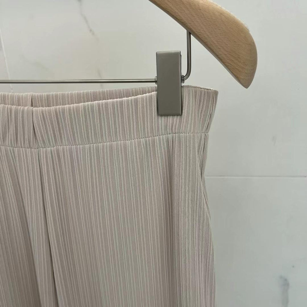Relaxed Straight Ribbed Pants *2 Colors