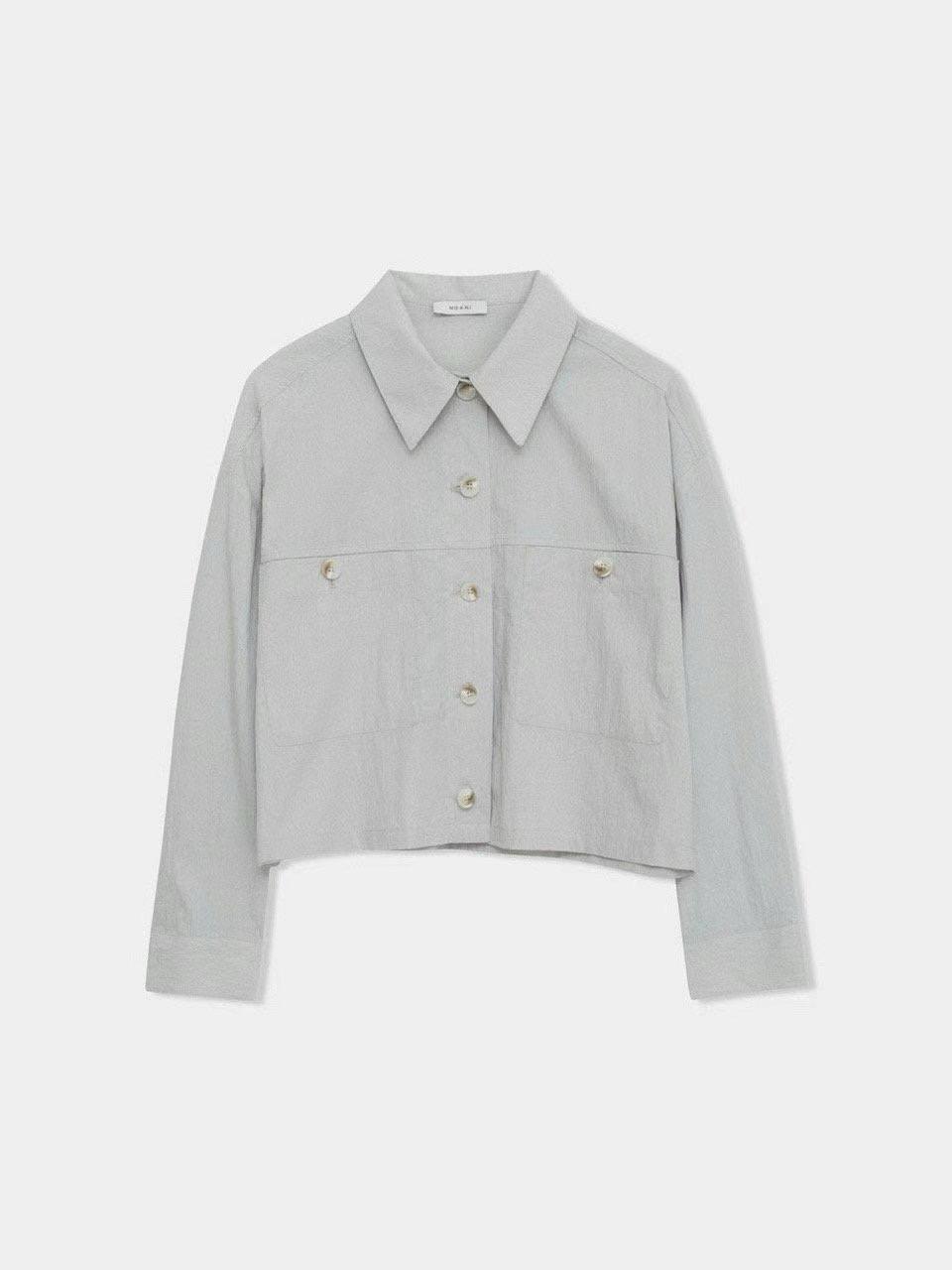 Collared Loose Shirt Jacket *3 Colors