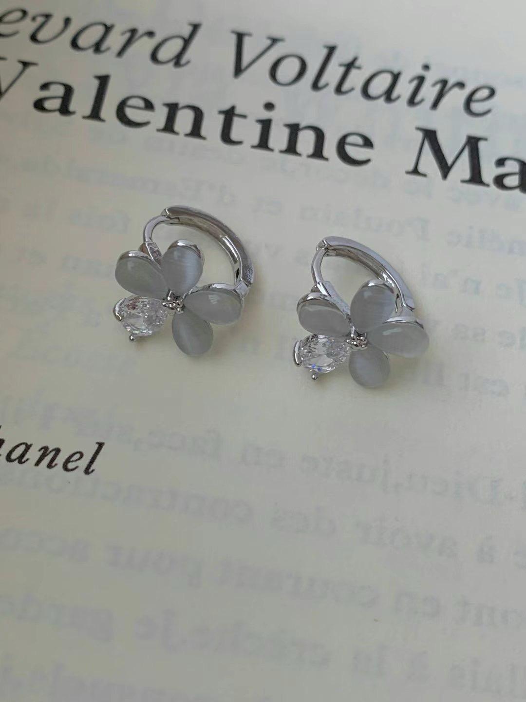Flower Hoop Earrings