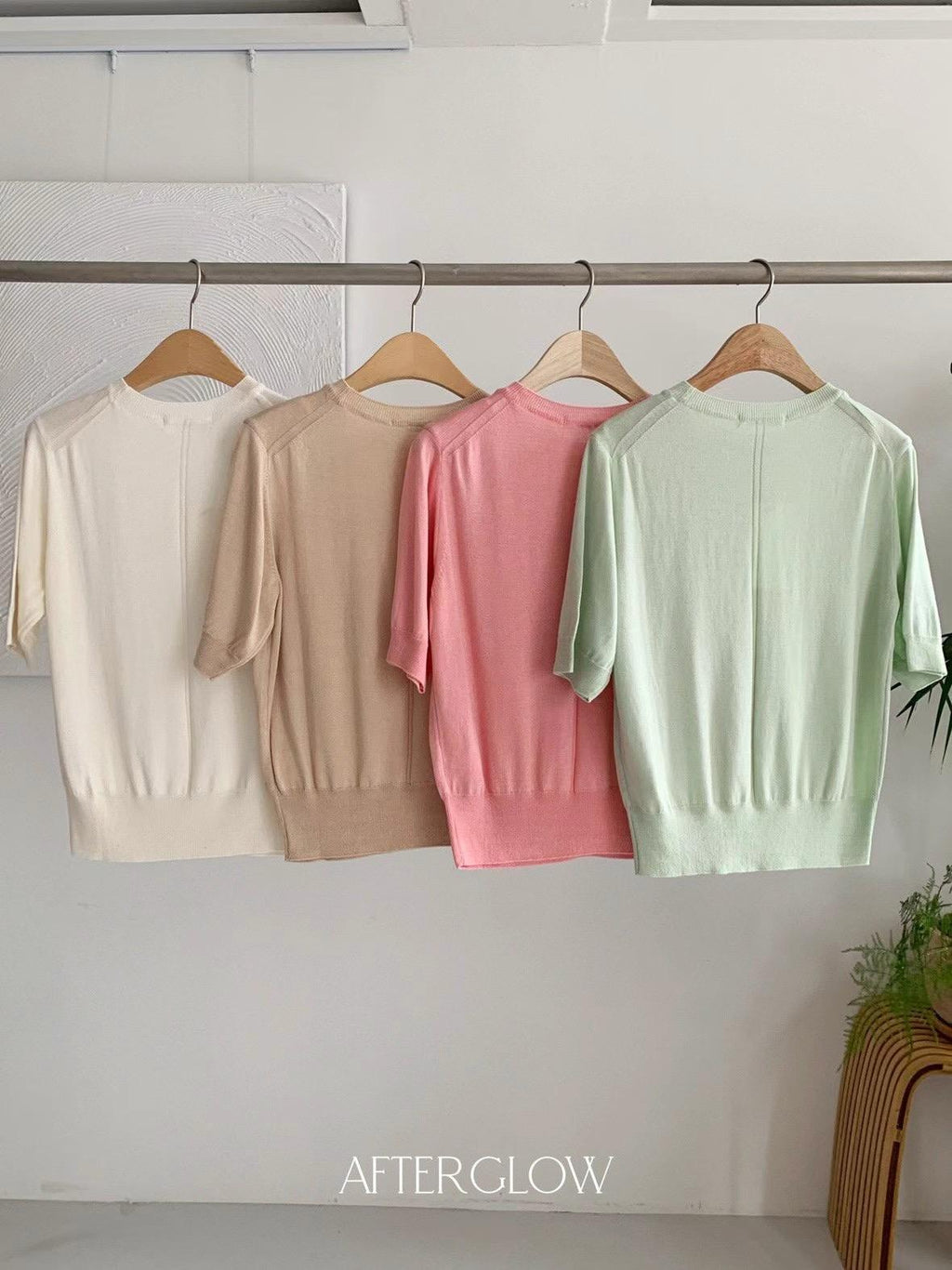 3/4 Sleeves Knitted Sweater *4 Colors
