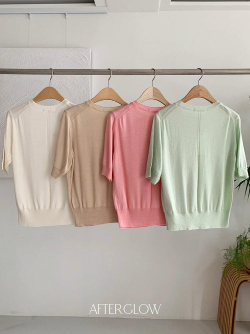 3/4 Sleeves Knitted Sweater *4 Colors