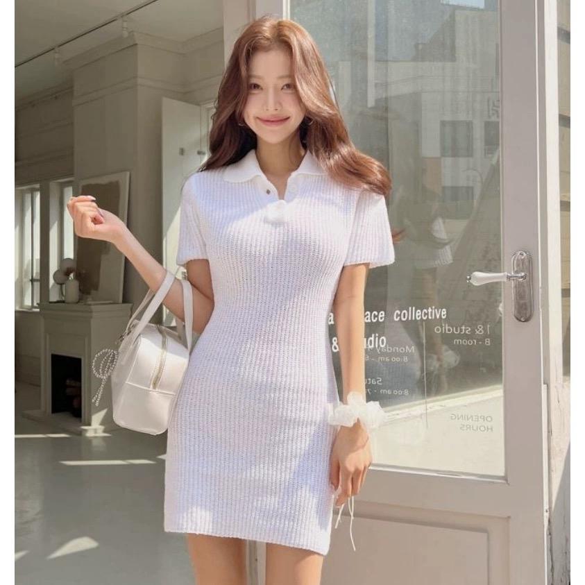 Short Sleeved Sweater Dress *4 Colors