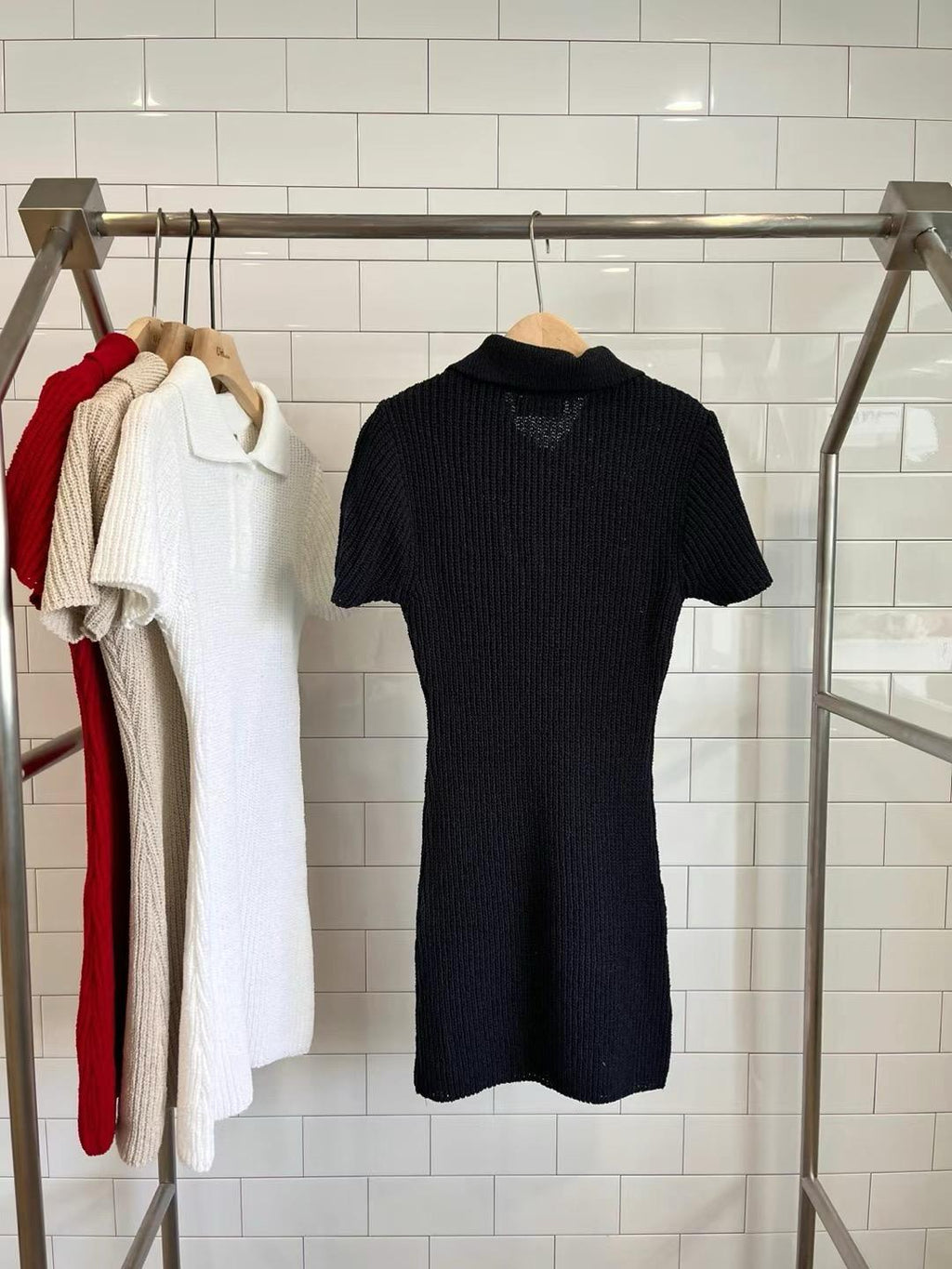 Short Sleeved Sweater Dress *4 Colors